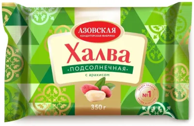 Азовская кондитерская фабрика халва подсолнечная с арахисом 350 г