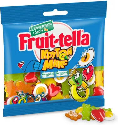 Мармелад Fruit-tella Крутой микс с фруктовым соком жевательный 150