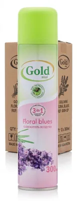 Освежитель воздуха Gold Wind Floral blues 300 мл, в коробке 12 шт 