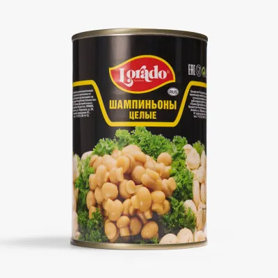 Грибы Lorado шампиньоны целые, 425 мл