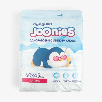 Пеленки Joonies детские одноразовые 60х45, 10 шт