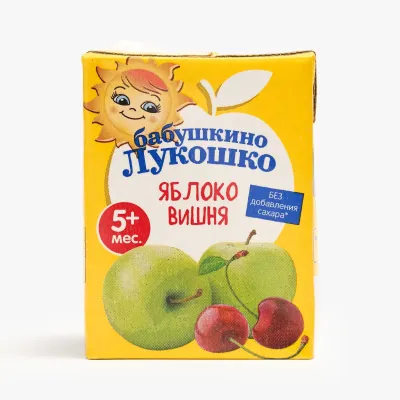 Сок Бабушкино Лукошко яблоко вишня, 200 мл