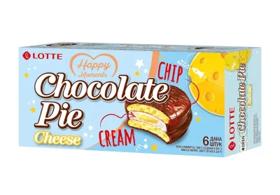 Пирожное LOTTE Chocolate Pie со вкусом сыра, 168 г