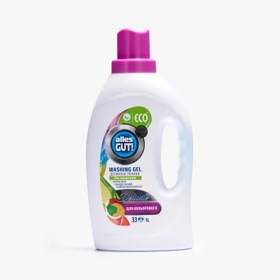 Гель Alles GUT для деликатной стирки цветного белья Eco, 1 л