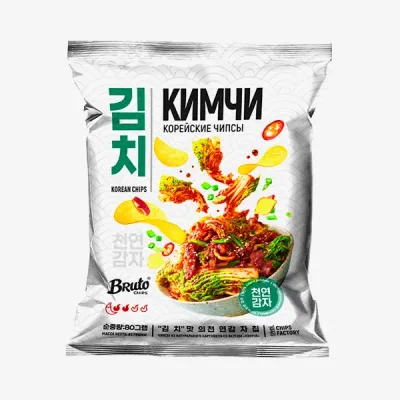 Чипсы Bruto Asian классические кимчи, 80 г