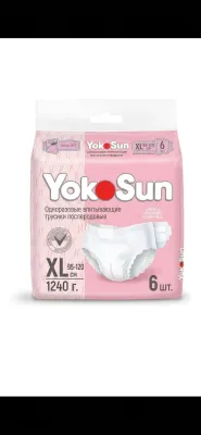YokoSun Одноразовые впитывающие трусики послеродовые. 6 шт