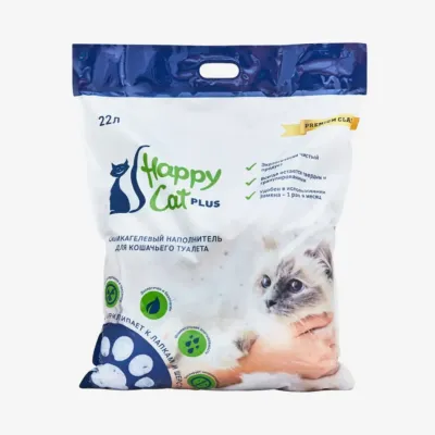 Наполнитель Happy Cat Plus силикагель нейтральный, 22 л