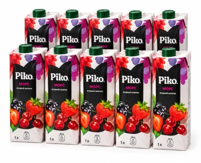 Морс ягодный Piko, 1 л × 10 шт.
