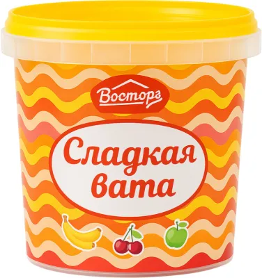 Восторг сладкая вата банан, вишня, сладкое яблоко 50 г