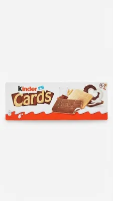 ВАФЕЛЬНОЕ ПЕЧЕНЬЕ KINDER CARDS (УПАКОВКА 5 ШТУК) 128г