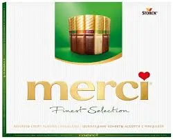 Конфеты шоколадные Merci Finest Selection с миндалем 250 г