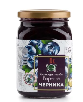 Варенье «Черника», Dr. MAR FOOD (H.L. FOOD), стеклянная банка 900 г