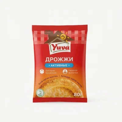 Дрожжи хлебопекарные Yuva 80 г