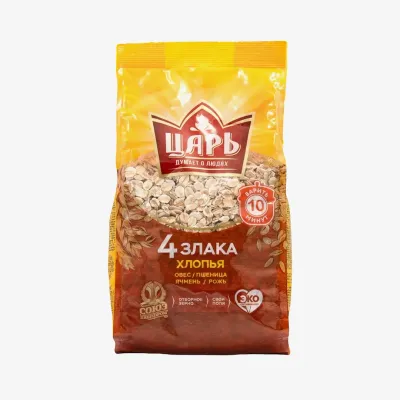 Хлопья Царь 4 злака, 400 г
