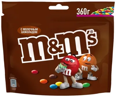 Конфеты драже M&M с молочным шоколадом 360