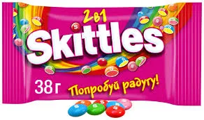 Конфеты жевательные Skittles 2 в 1 Попробуй радугу 38 г