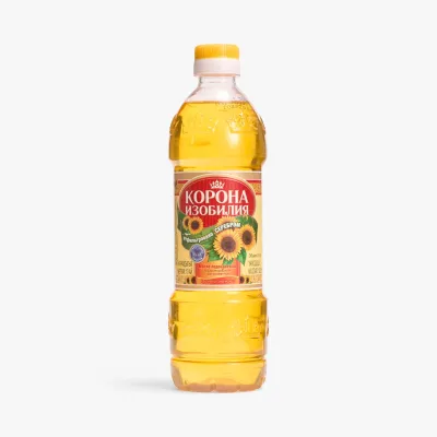 Масло Корона изобилия подсолнечное нерафинированное фильтрованное, 0.5 л