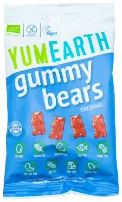 Мармелад YumEarth Organic gummy bears с гранатовым вкусом жевательный 50 г