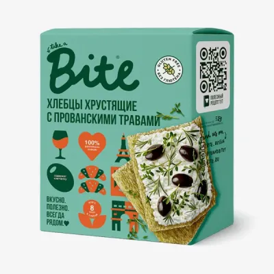 Хлебцы Bite хрустящие кукурузно-рисовые с прованскими травами, 100 г