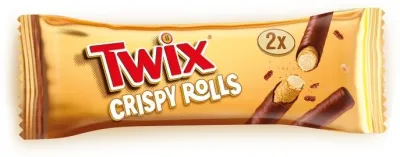 Twix трубочки Crispy Rolls co вкусом карамели, покрытые молочным шоколадом 22.5 г