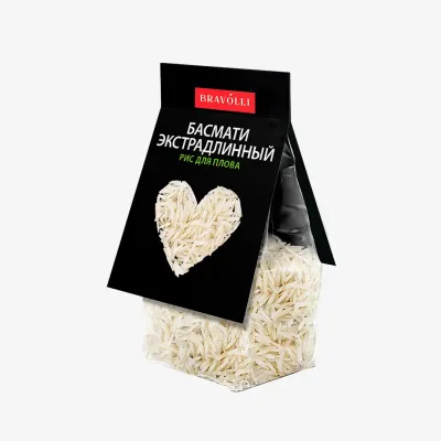 Рис Bravolli басмати экстрадлинный для плова 350 г