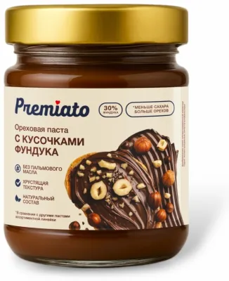 Premiato паста ореховая с кусочками фундука 300 г
