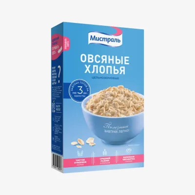 Хлопья Мистраль овсяные 400 г