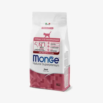 Корм Monge dry food сухой, монопротеиновый для котят до 12 месяцев, 400 г