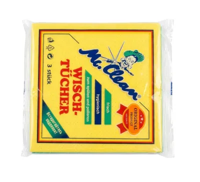 Салфетки хозяйственные Mr. Clean Wisch-Tücher универсальные для уборки, жёлтые, 3 шт