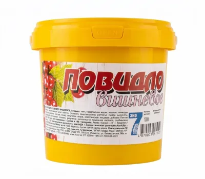 Повидло вишневое ЭКО 7, ведро 1 кг