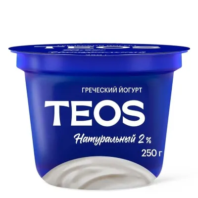 Греческий Йогурт "TEOS" Натуральный 2%, 250гр