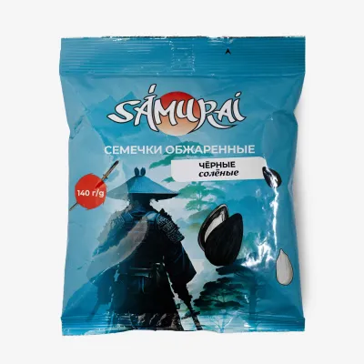 Семечки Samurai черные обжаренные соленые, 140 г