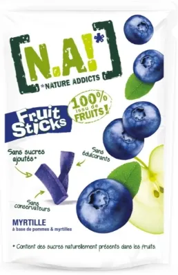 NA! Nature Addicts фруктовые полоски Fruit Sticks черника 35 г