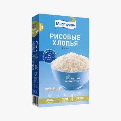 Хлопья Мистраль рисовые, нежные 400 г
