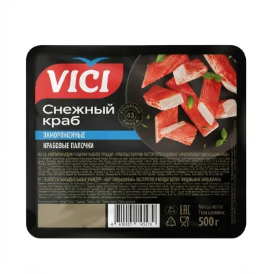 Крабовые палочки VICI «Снежный краб» замороженные, 500 г