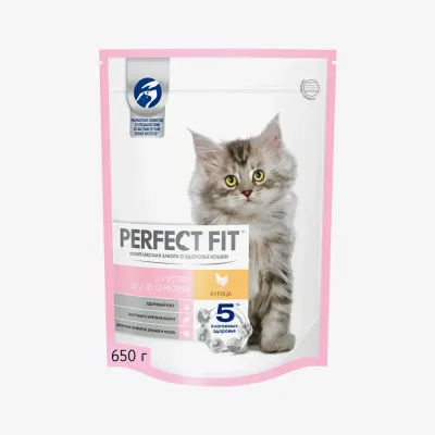 Корм Perfect Fit Курица для котят сухой 650 г