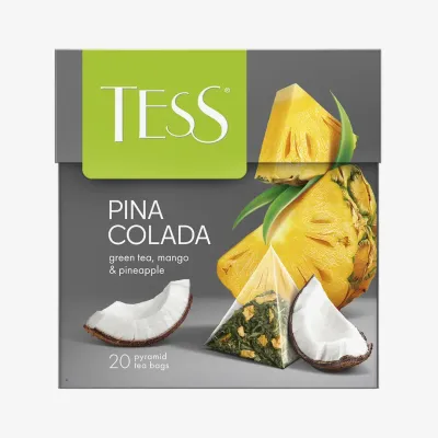 Чай Tess Pina Colada зеленый 20 пирамидок