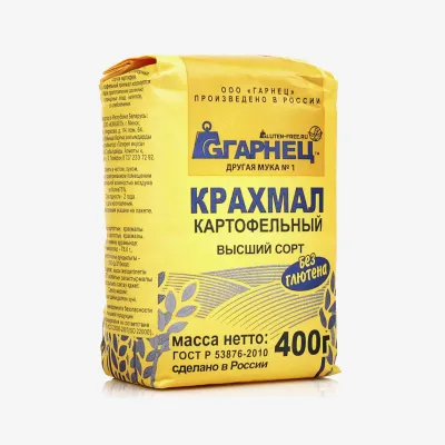 Крахмал Гарнец картофельный без глютена, 400 г