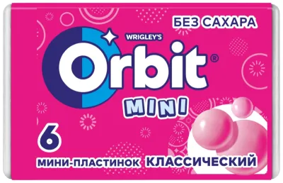 Жевательная резинка Orbit Mini классический 6 шт