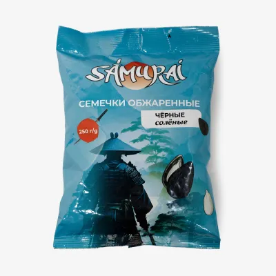 Семечки Samurai черные обжаренные соленые, 250 г