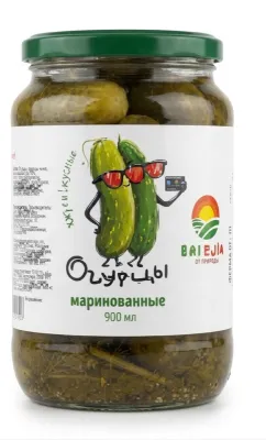 Маринованные огурцы «Bai Elim» (объем 900 мл).