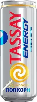 Tassay Energy карамель попкорн 0,45л