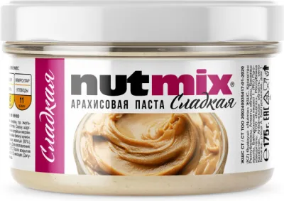 Nut Mix паста арахисовая сладкая 175 г