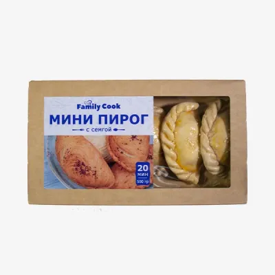Мини пирог Family Cook с красной рыбой, 500 г 4,3 (3 оценки)