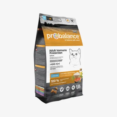 Корм Probalance сухой Adult Immuno Protection для кошек с лососем, 1.8 кг