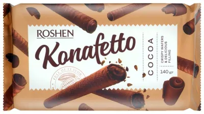 ROSHEN трубочки Konafetto co вкусом какао 140 г