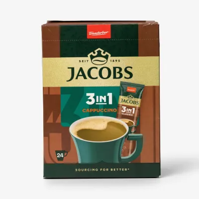 Кофейный напиток Jacobs Cappuccino 3в1 288 г, блок