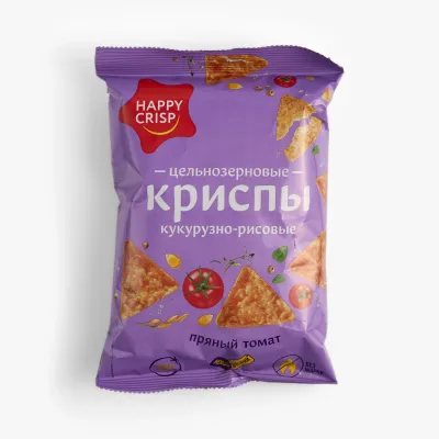Криспы Happy Crisp цельнозерновые пряный томат, 50 г