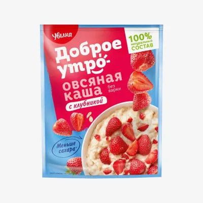 Каша Увелка овсяная с клубникой б/п 40 г