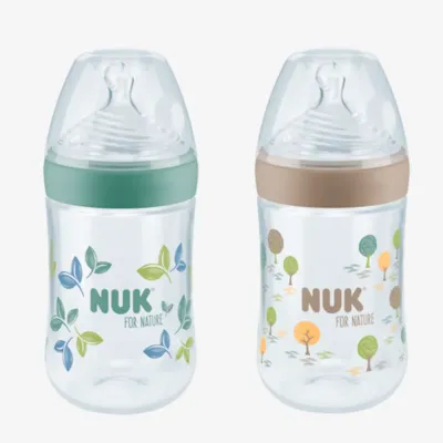 Бутылка Nuk for Nature Temp pp силиконовая M 260 мл в ассортименте